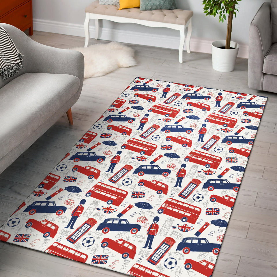 British Pattern Print Design 03 Area Rug