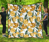 Yellow Tulips Pattern Premium Quilt