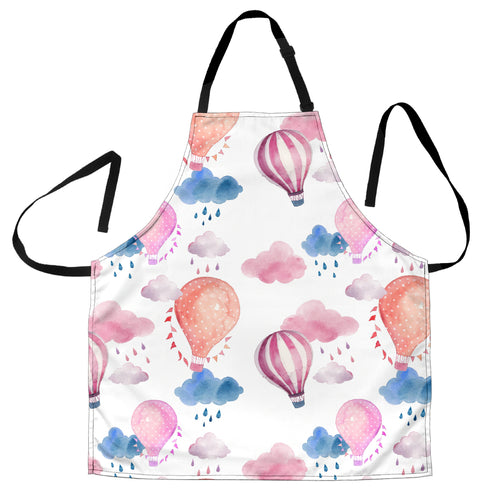 Watercolor Air Balloon Cloud Pattern Adjustable Apron