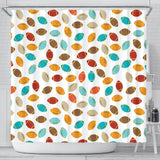 Colorful American Football Ball Pattern Shower Curtain Fulfilled In US