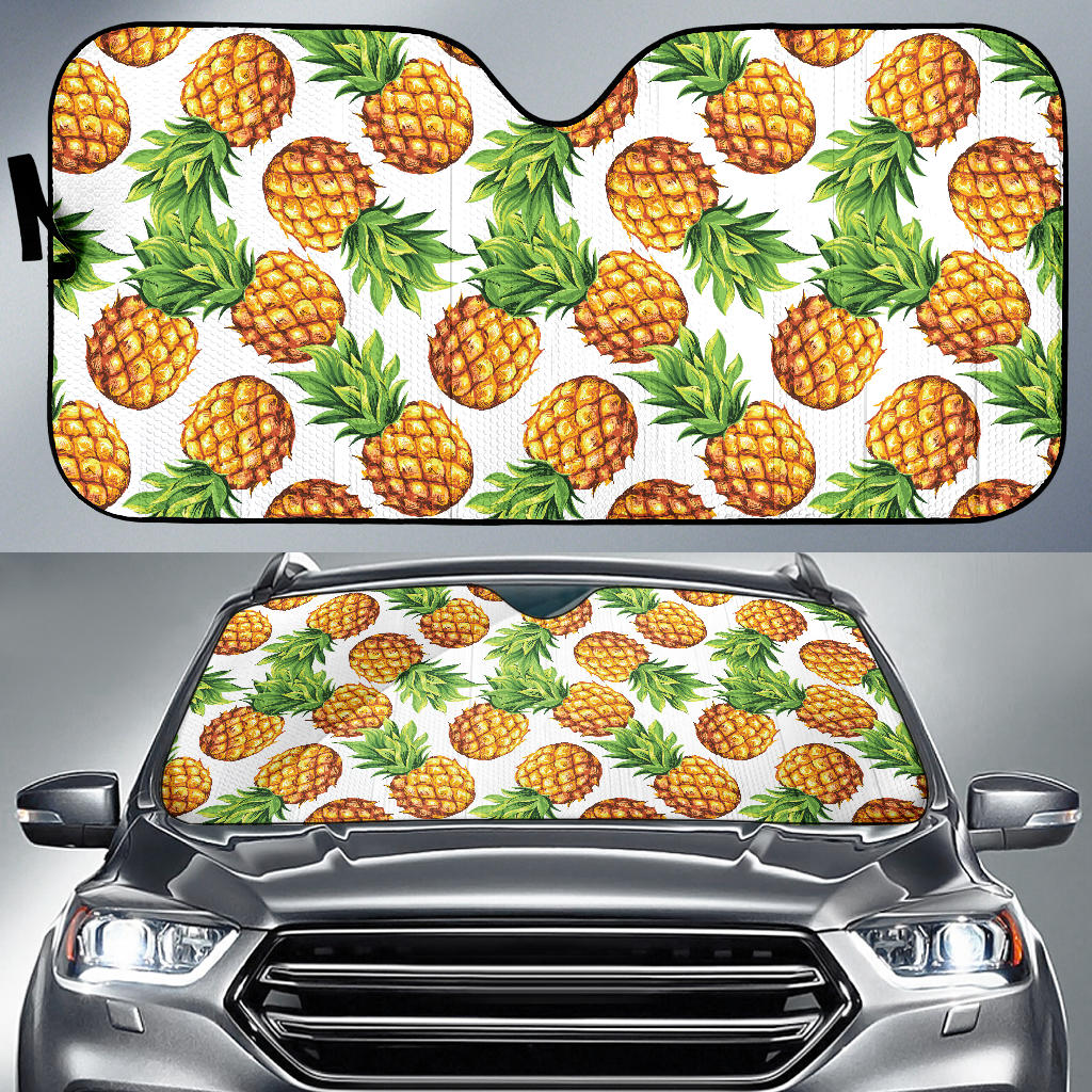 Pineapples Design Pattern Car Sun Shade