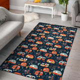 Camper Van Pattern Print Design 05 Area Rug