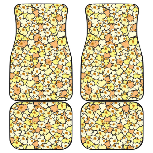 Popcorn Pattern Print Design 03 Front and Back Car Mats