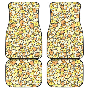 Popcorn Pattern Print Design 03 Front and Back Car Mats
