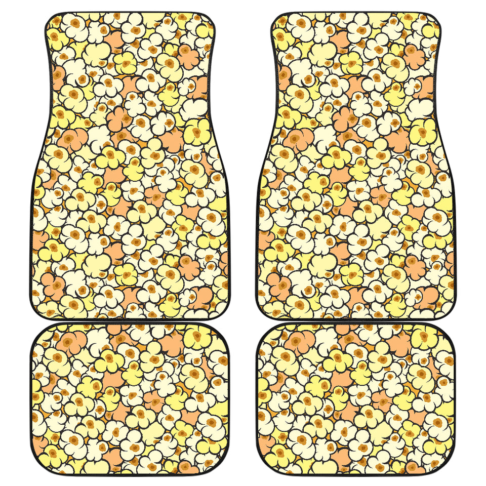 Popcorn Pattern Print Design 03 Front and Back Car Mats