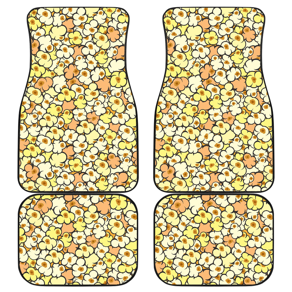 Popcorn Pattern Print Design 03 Front and Back Car Mats