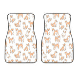 Shiba Inu Dog Pattern Front Car Mats