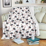 Ostrich Pattern Print Design 02 Premium Blanket