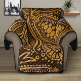 cocoa beans tribal polynesian pattern background Recliner Cover Protector