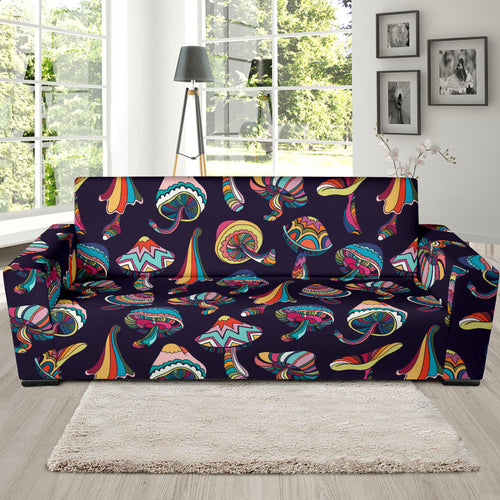 Colorful Mushroom Pattern Sofa Slipcover