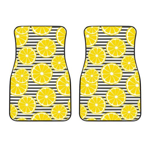 Slice Of Lemon Design Pattern Front Car Mats