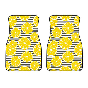 Slice Of Lemon Design Pattern Front Car Mats