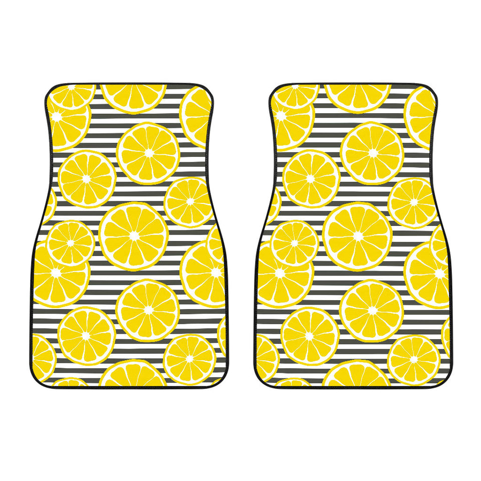 Slice Of Lemon Design Pattern Front Car Mats