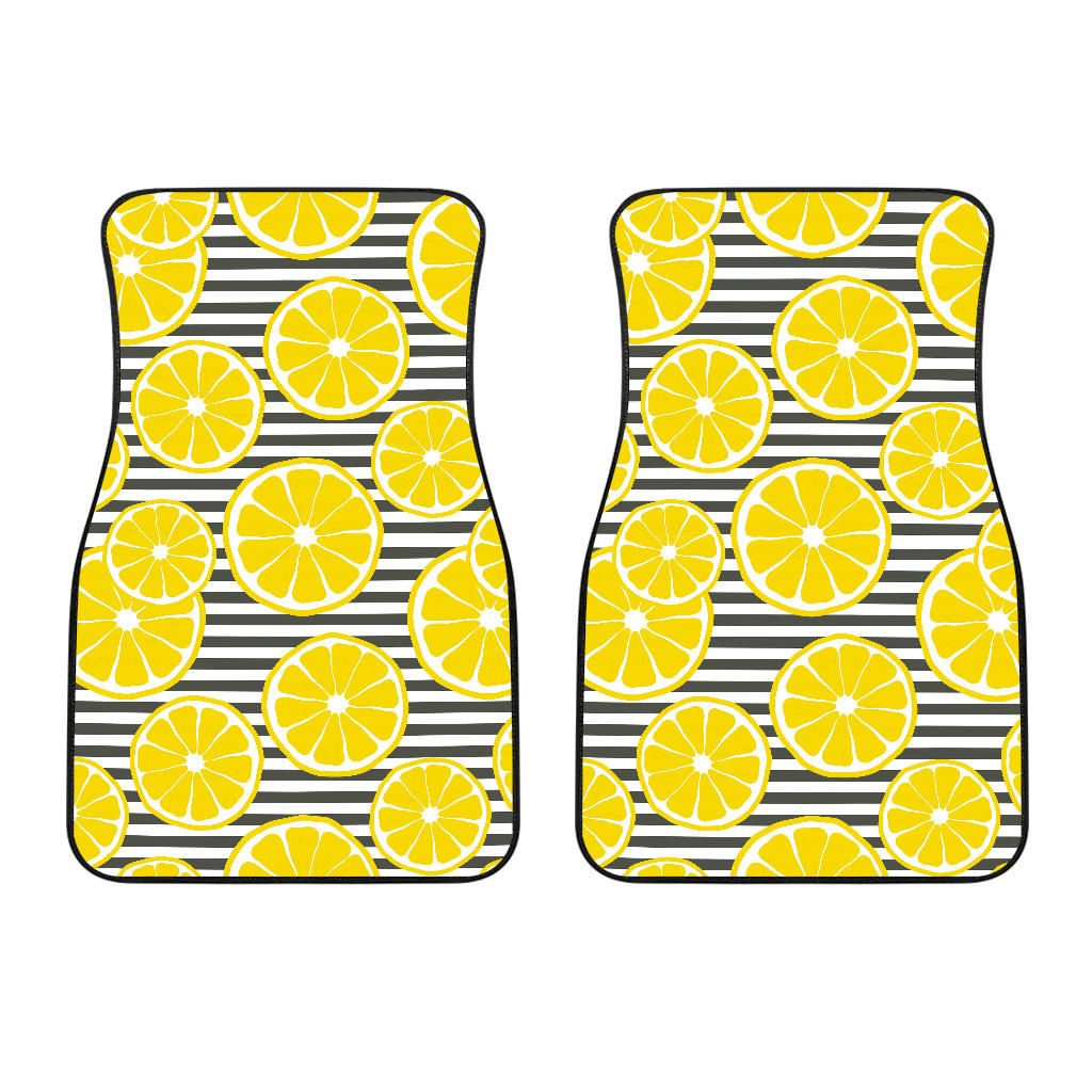 Slice Of Lemon Design Pattern Front Car Mats