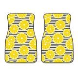 Slice Of Lemon Design Pattern Front Car Mats