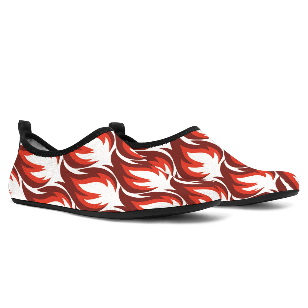 Fire Flame Symbol Design Pattern Aqua Shoes