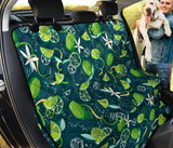 Lime Ice Flower Pattern Dog Car Seat Covers