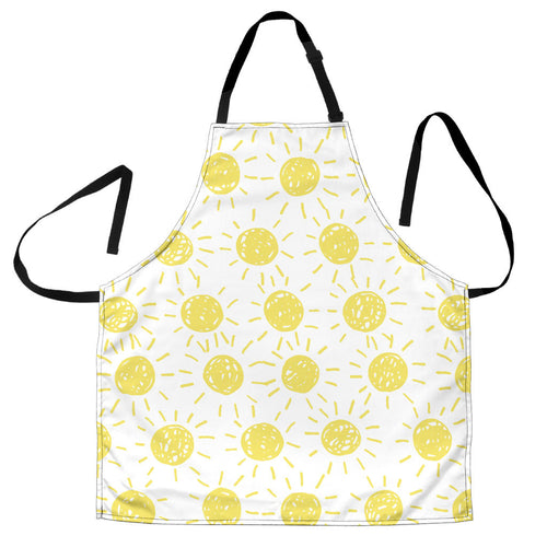 Hand Drawn Sun Pattern Adjustable Apron