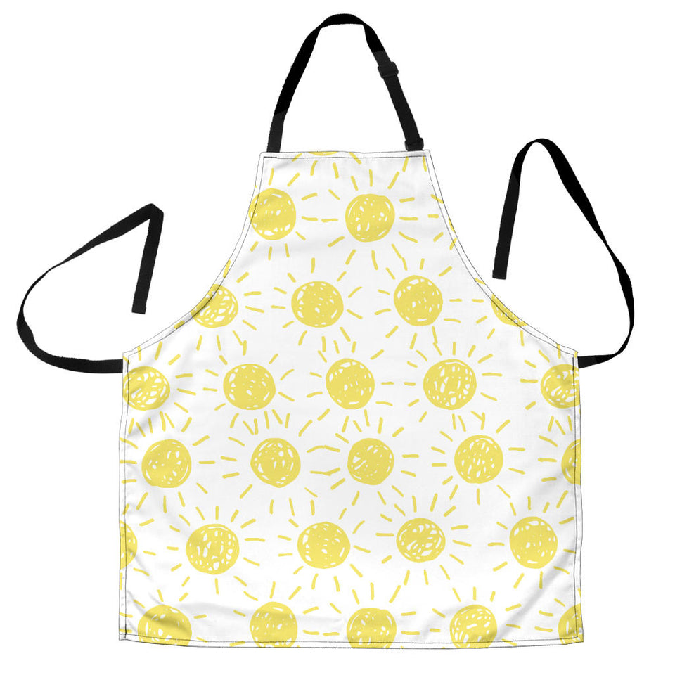 Hand Drawn Sun Pattern Adjustable Apron