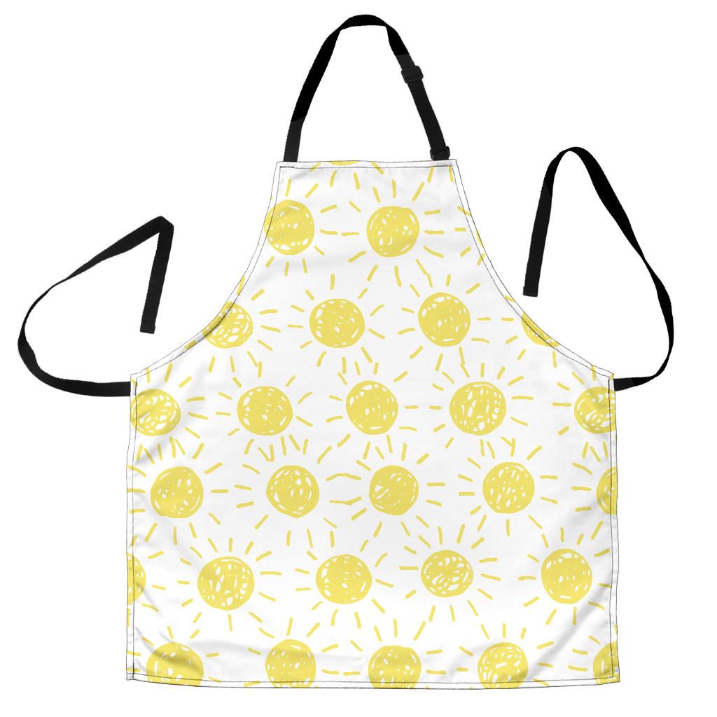 Hand Drawn Sun Pattern Adjustable Apron