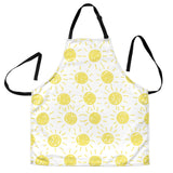 Hand Drawn Sun Pattern Adjustable Apron