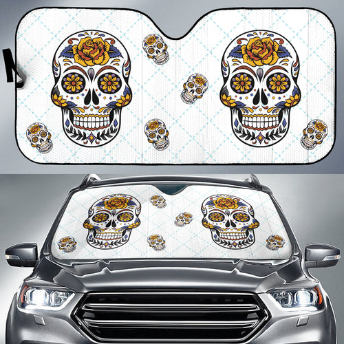 Sugar Skull Car Sun Shade Auto Sun Shade
