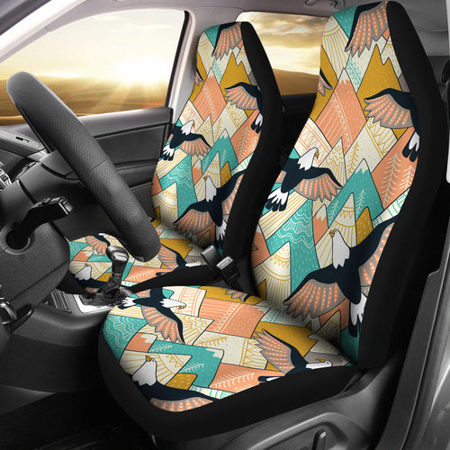 Eagle Pattern Print Design 02 Universal Fit Car Seat Covers