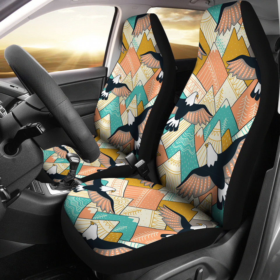 Eagle Pattern Print Design 02 Universal Fit Car Seat Covers