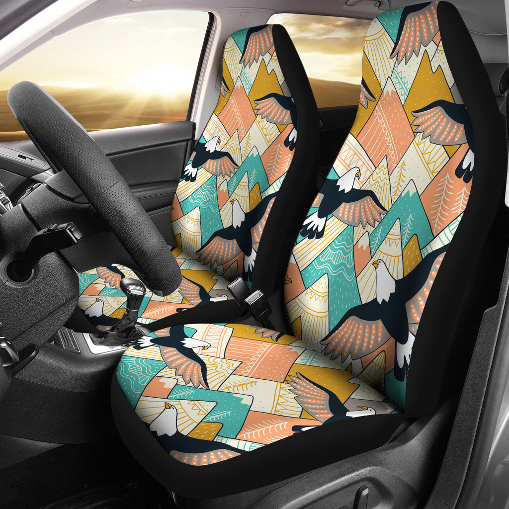 Eagle Pattern Print Design 02 Universal Fit Car Seat Covers