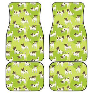 Jack Russel Pattern Print Design 01 Front and Back Car Mats