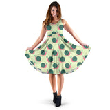 Snail Pattern Print Design 04 Sleeveless Midi Dress