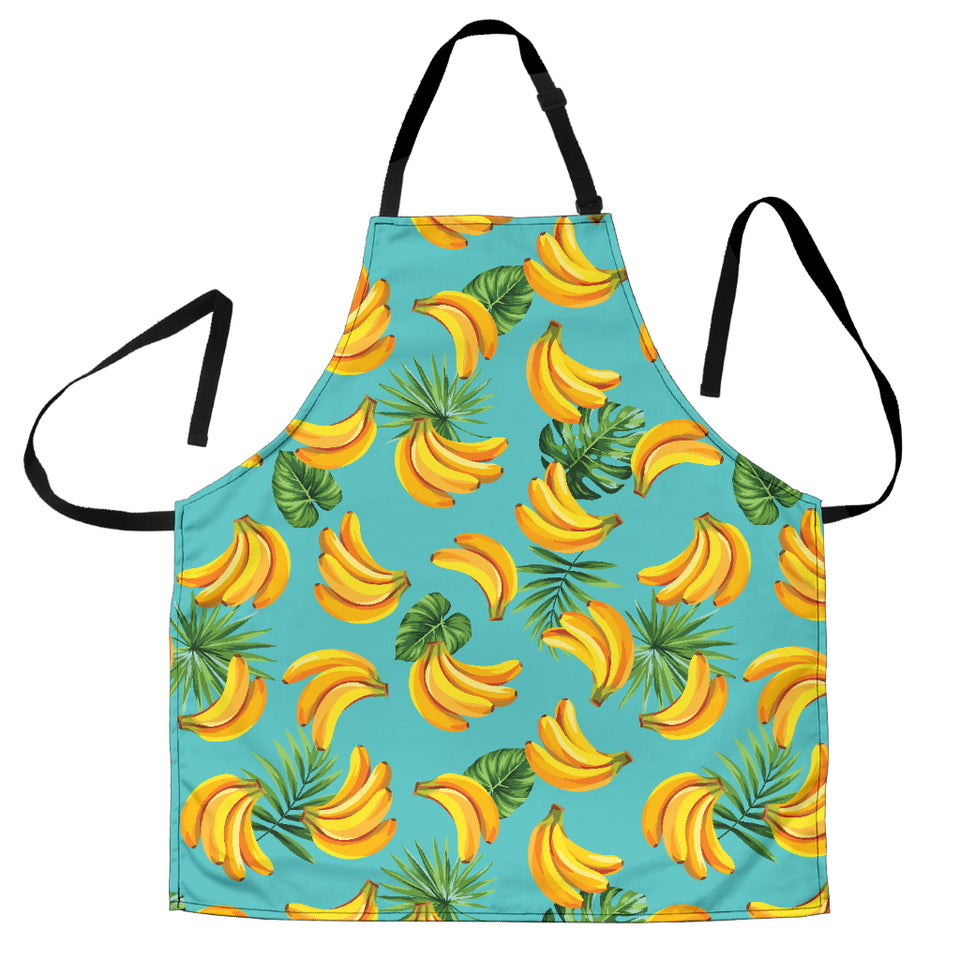 Banana Palm Leaves Pattern Background Adjustable Apron
