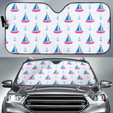 Sailboat Anchor Pattern Car Sun Shade