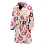 Colorful Donut Pattern Men'S Bathrobe