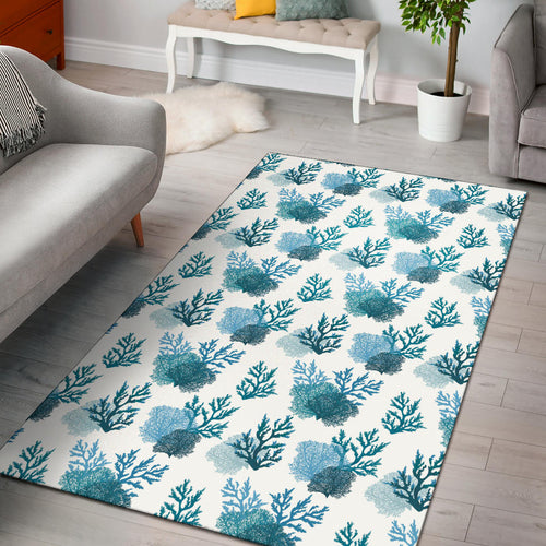 Coral Reef Pattern Print Design 04 Area Rug