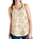 hand drawn onion pattern Women Racerback Tank Top