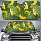 Banana Palm Leaves Pattern Car Sun Shade