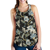 Japanese crane ornament elements Women Racerback Tank Top