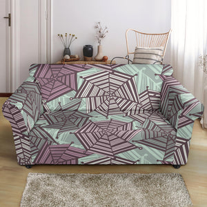 Spider Web Cobweb Design Color Pattern Loveseat Couch Slipcover