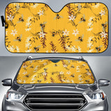 Bee Flower Pattern Car Sun Shade