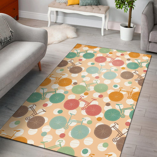 Bicycle Pattern Print Design 01 Area Rug