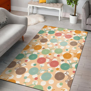 Bicycle Pattern Print Design 01 Area Rug