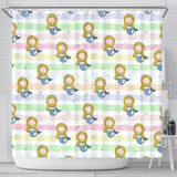 Cute Hand Drawn Mermaid Shower Curtain Fulfilled In US
