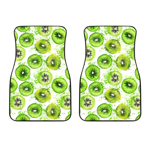 Watercolor Kiwi Pattern Front Car Mats