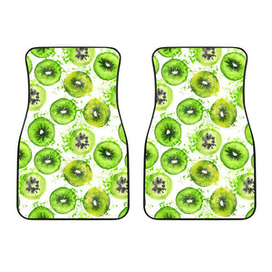 Watercolor Kiwi Pattern Front Car Mats