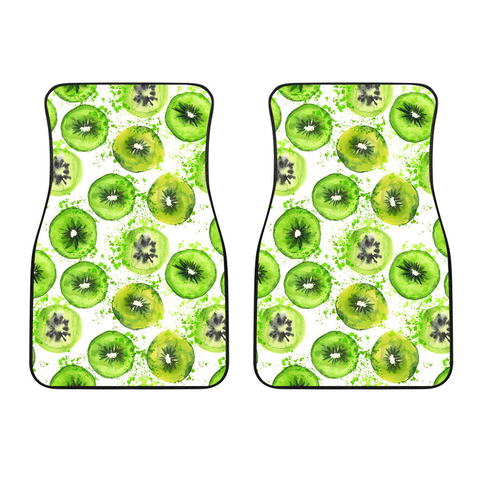 Watercolor Kiwi Pattern Front Car Mats