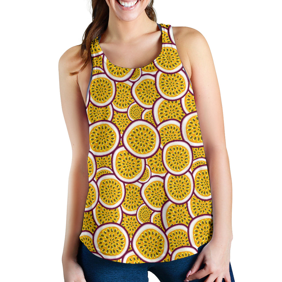 Passion fruits slice pattern Women Racerback Tank Top