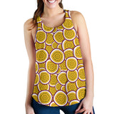 Passion fruits slice pattern Women Racerback Tank Top