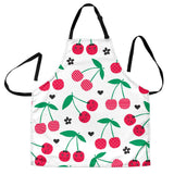 Cherry Pattern White Background Adjustable Apron