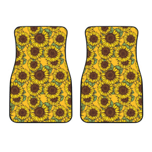 Sunflower Pattern Front Car Mats